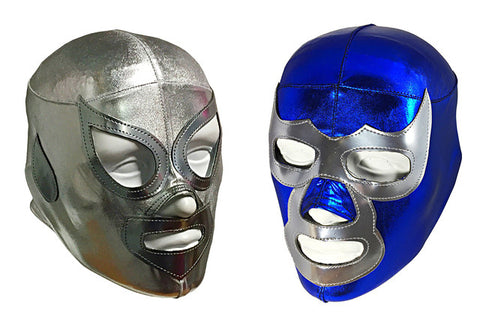2pk SANTO & DEMON Youth Young Adult Lucha Libre Lycra Wrestling Mask - Lycra