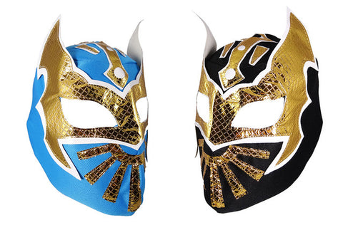 2pk SIN CARA Youth Young Adult Lucha Libre Wrestling Mask - Blue/Black