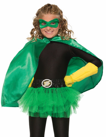 Forum Novelties Kids Halloween Costume Accessory Cape & Eye mask - Green
