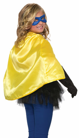 Forum Novelties Kids Halloween Costume Accessory Cape & Blue Eye mask - Yellow