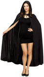 Hooded Sorcerer Vampire 68" Costume Halloween cape - Black