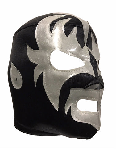 KISS DEMON Lucha Libre Wrestling Mask (pro-fit) Black/Grey