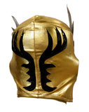 SIN CARA (pro-LYCRA) Adult Lucha Libre Wrestling Mask - Gold/Black