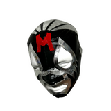 MIL MÁSCARAS (pro-LYCRA) Adult Lucha Libre Wrestling Mask - Black/Silver