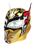 SIN CARA (pro-LYCRA) Adult Lucha Libre Wrestling Mask - Gold/Black