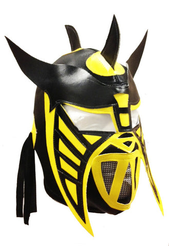 HYSTERIA Lucha Libre Wrestling Mask (pro-fit) Black/Yellow
