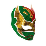 SIN CARA Youth Young Adult Lucha Libre Wrestling Mask - Red/Green