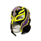 REY MYSTERIO (pro-LYCRA) Adult Lucha Libre Wrestling Mask -Black/Purple snap