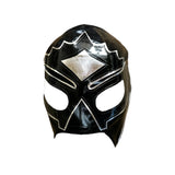 SOBERANO (pro-LYCRA) Adult Lucha Libre Wrestling Mask - Black/Silver