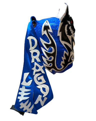 DRAGON LEE (pro-LYCRA) Adult Lucha Libre Wrestling Mask - Blue