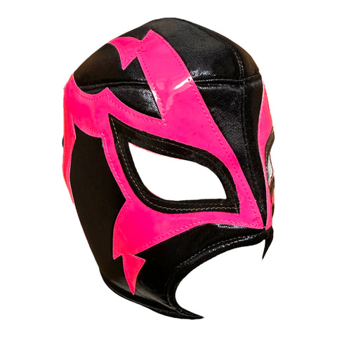 SHOCKER Lucha Libre Wrestling Mask (pro-fit) Black/Hot Pink