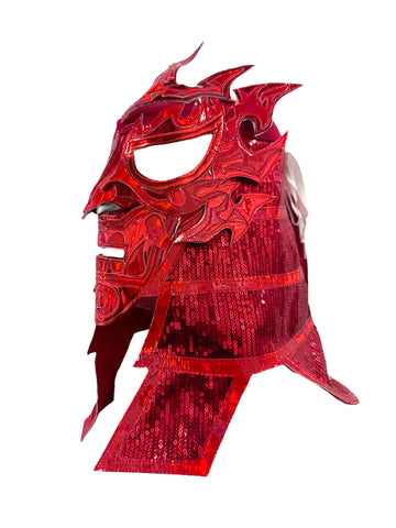 PENTAGON/FENIX (proGRADE-LYCRA) Adult Lucha Libre Wrestling Mask - Red