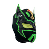 SIN CARA Adult Lucha Libre Wrestling Mask (pro-fit) Black/Hot Green