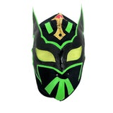 SIN CARA Adult Lucha Libre Wrestling Mask (pro-fit) Black/Hot Green