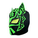 MYSTEZYS Adult Lucha Libre Wrestling Mask (pro-fit) Black/Hot Green
