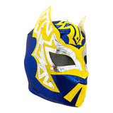 MYSTEZYS Adult Lucha Libre Wrestling Mask (pro-fit) Blue/Yellow