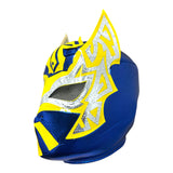 MYSTEZYS Adult Lucha Libre Wrestling Mask (pro-fit) Blue/Yellow