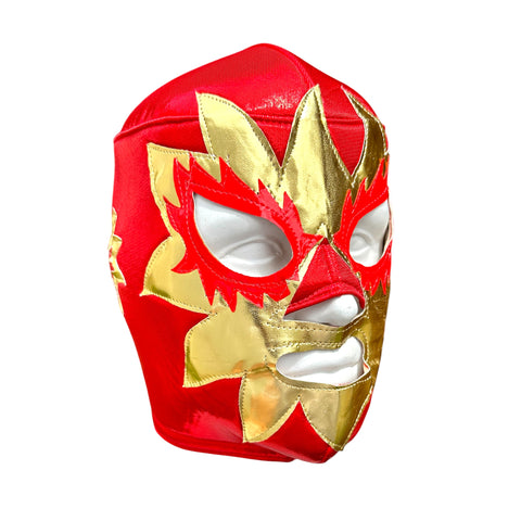 SOLAR Adult Lucha Libre Wrestling Mask (pro-fit) Red/Gold