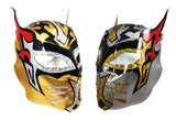2 pack SIN CARA (pro-LYCRA) Adult Lucha Libre Wrestling Mask - Gold/Silver