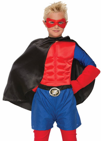 Forum Novelties Kids Halloween Costume Accessory Cape & Red mask - Black