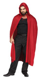 Hooded Sorcerer 68" Costume Halloween cape - Red