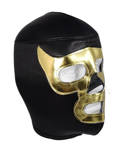 LUCHADOR DEMON Halloween Lucha Libre Wrestling Mask (pro-fit) Black/Gold