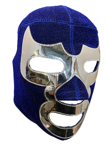 BLUE DEMON (pro-LYCRA) Adult PRO Lucha Libre Wrestling Mask -Midnight Blue