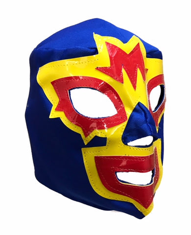 Mask Maniac Adult Lucha Libre Wrestling Mask - Blue/Yellow/Red