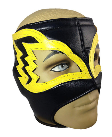 WHITE HAWK Adult Lucha Libre Wrestling Mask (pro-fit) Black/Yellow