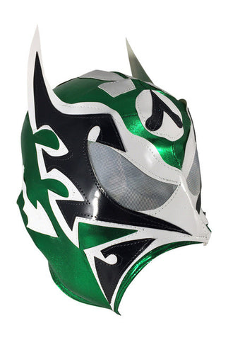 ULTIMO GUERRERO (pro-LYCRA) Adult Lucha Libre Wrestling Mask - Green/White