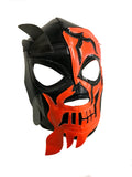 HALLOWEEN SKULL Lucha Libre Wrestling Mask (pro-fit) Black/Orange
