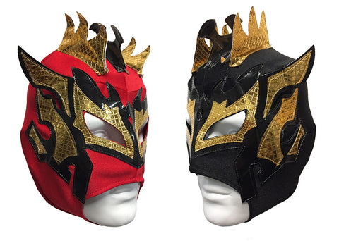 2 pack KALISTO Youth Young Adult Lucha Libre Wrestling Mask - Red/Black
