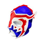 GOLDEN SCORPION (pro-LYCRA) Adult Lucha Libre Wrestling Mask - Blue/Red