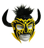PSICOSIS Horned Lucha Libre Wrestling Mask (pro-fit) Black/Yellow