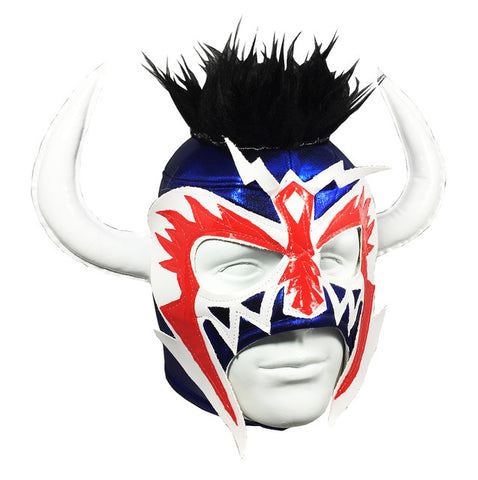 PSICOSIS Lucha Libre Wrestling Mask (pro-fit) Blue/White/Red