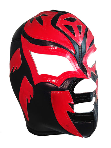 SOMBRA Lucha Libre Wrestling Mask (pro-fit) Black/Red