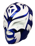 SOMBRA Adult Lucha Libre Wrestling Mask (pro-fit) Blue/White