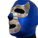 BLUE DEMON YOUTH KIDS Lucha Libre Halloween Costume Mask - Metallic Blue